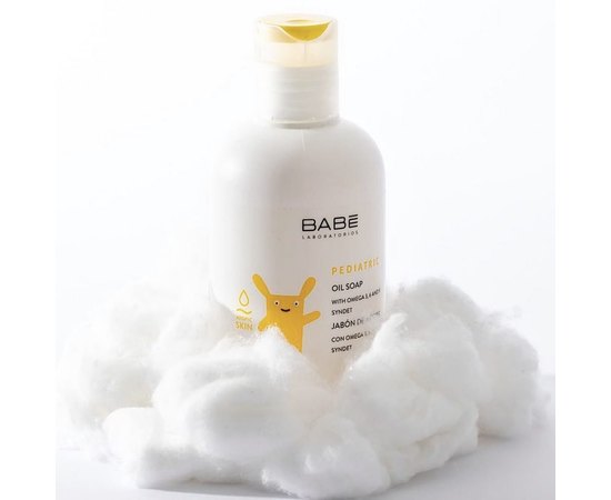Детское мыло на масляной основе для сухой и атопической кожи Babe Laboratorios Pediatric Oil Soap, 200 ml, изображение 3