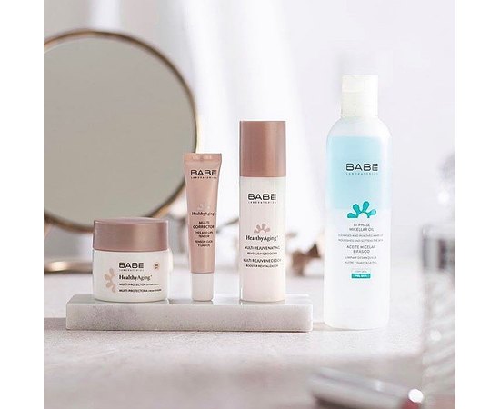 Крем лифтинг дневной мультизащитный c DMAE и SPF30 Babe Laboratorios Healthy Aging Multi Protector Lifting Cream, 50 ml, изображение 4