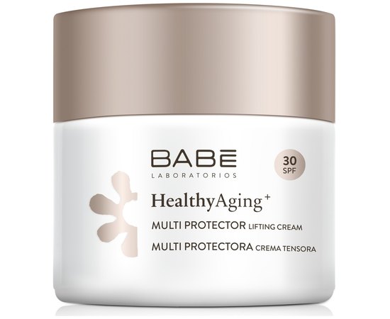 Крем ліфтинг денний Мультизахисний c DMAE і SPF30 Babe Laboratorios Healthy Aging Multi Protector Lifting Cream, 50 ml, фото 