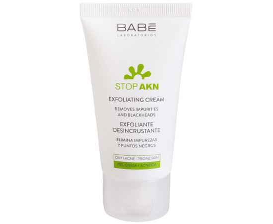 Babe Laboratorios Stop AKN Exfoliating Cream Очищуючий (відлущуючий) крем з ефектом пілінгу, 50 мл, фото 