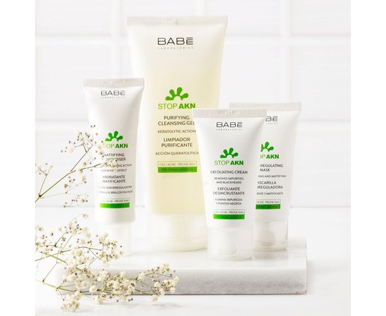 Матирующий крем увлажняющий Babe Laboratorios Stop AKN Mattifying Moisturiser, 50 ml, изображение 5