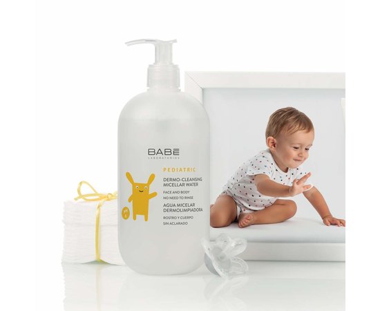 Мицеллярная вода детская очищающая Babe Laboratorios Dermo-Cleansing Micellar Water, изображение 4