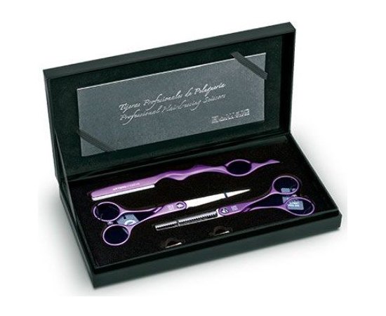 Набор 2 ножниц и бритва фиолетовые Artero Symet 5.5 & Creative L43