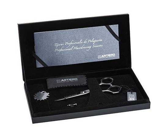 Ножницы парикмахерские прямые Artero Black 5.5" Т44455, изображение 3 Ножницы парикмахерские прямые Artero Black 5.5" Т44455, изображение 3