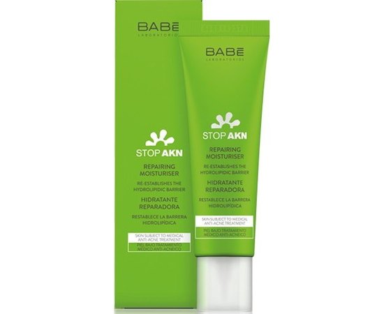Постакне крем восстанавливающий Babe Laboratorios Stop AKN Repairing Moisturiser, 50 ml, изображение 3