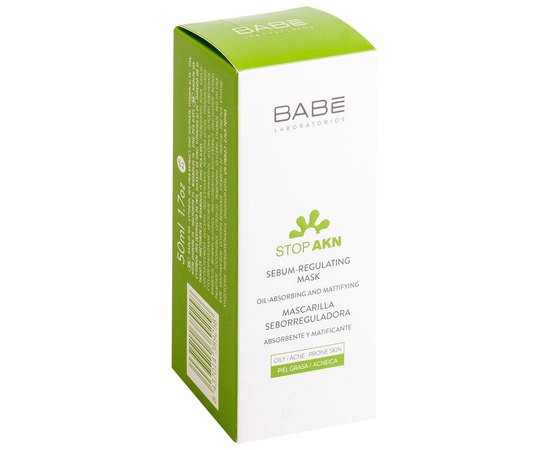 Себорегулирующая маска Babe Laboratorios Stop AKN Sebum-Regulating Mask, 50 ml, изображение 2