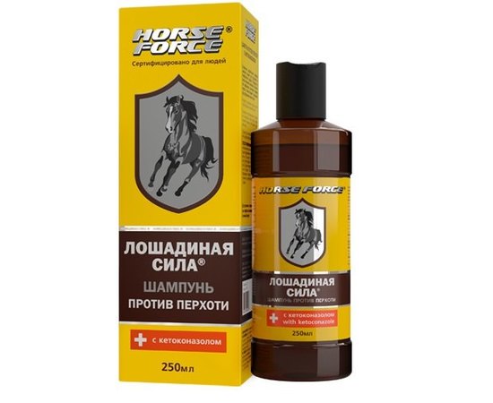 Шампунь против перхоти с кетоконазолом Лошадиная сила, 250 ml, изображение 2