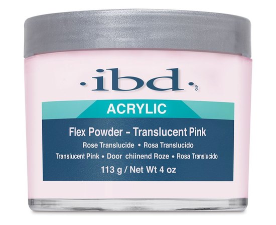 Акриловая пудра прозрачно-розовая  IBD Translucent Pink Flex Polymer Powder, 113 g