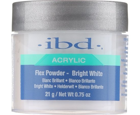 IBD Bright White Flex Polymer Powder Яскраво-біла акрилова пудра, фото 