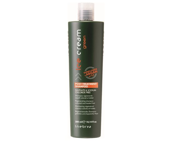 Inebrya Post-Treatment Shampoo регенеруючий шампунь для фарбованого волосся без сульфатів, фото 