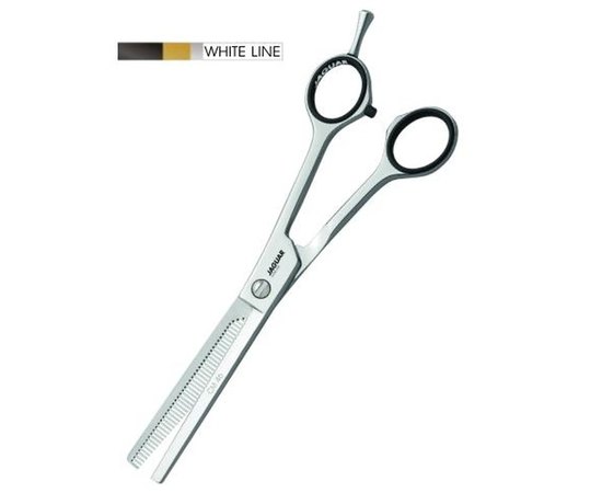 Ножницы парикмахерские филировочные Jaguar White Line CM 46 6.5", изображение 2 Ножницы парикмахерские филировочные Jaguar White Line CM 46 6.5", изображение 2