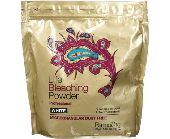 Обесцвечивающая пудра белая без запаха Farmavita Life Bleaching White.