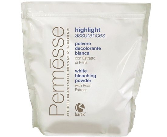 Barex PERMESSE - Білий знебарвлюючий порошок з перлами, 500 мл, фото 