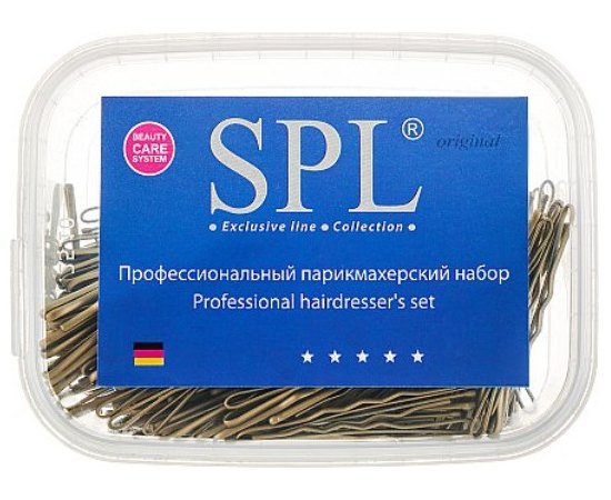 Невидимки для волосся фрезеровані золотисті з одною кулькою SPL 70913, фото 