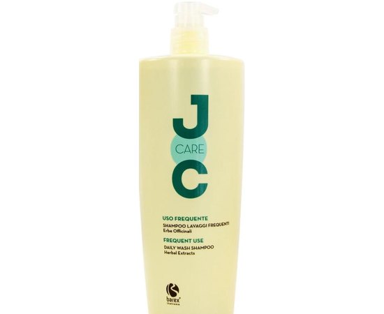 Barex JOC CARE - Шампунь для частого миття чутливої шкіри голови з екстрактом трав, 1000 мл, фото 
