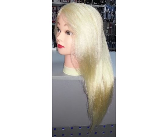 Учебный манекен с натуральными волосами блонд 50-55 см + штатив SPL  518/A-613, изображение 3