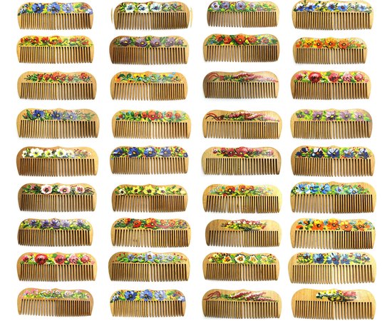 Гребінь для волосся дерев'яний художній розпис 1558, фото _ab__is.image_number.default