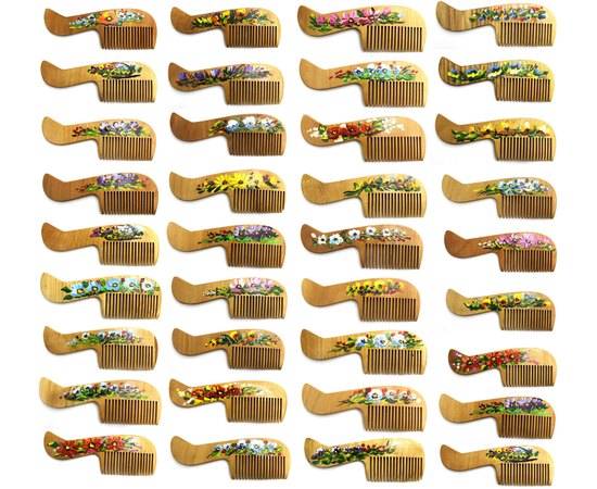 Гребінь для волосся дерев'яний художній розпис 1560, фото _ab__is.image_number.default