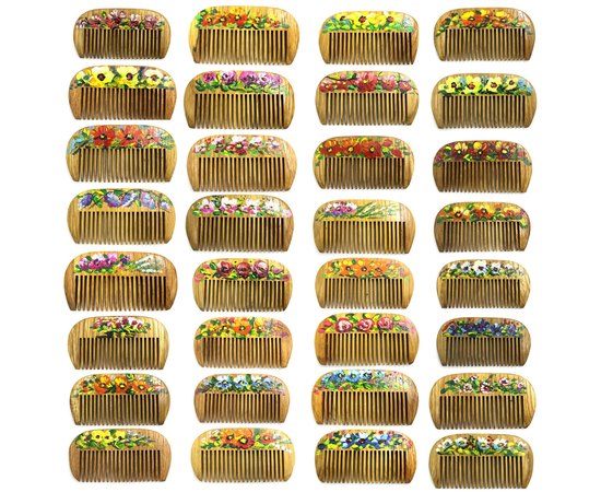 Гребінь для волосся дерев'яний художній розпис 1562, фото _ab__is.image_number.default