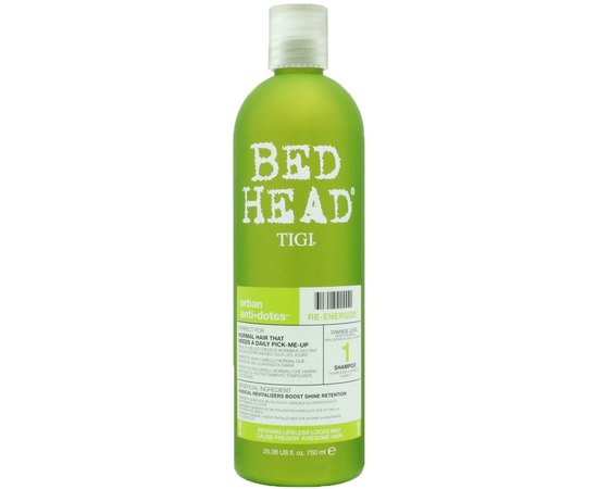 Шампунь для ежедневного ухода для нормальных волос Tigi Bed Head Urban Antidotes Re-Energize Shampoo, 750ml