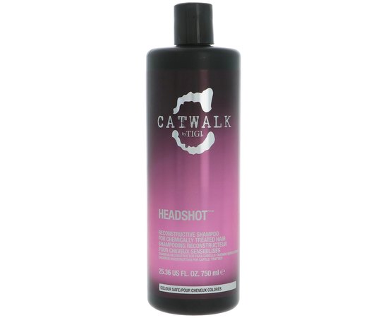 Восстанавливающий шампунь для химически поврежденных волос Tigi Catwalk Headshot Shampoo, изображение 2 Восстанавливающий шампунь для химически поврежденных волос Tigi Catwalk Headshot Shampoo, изображение 2