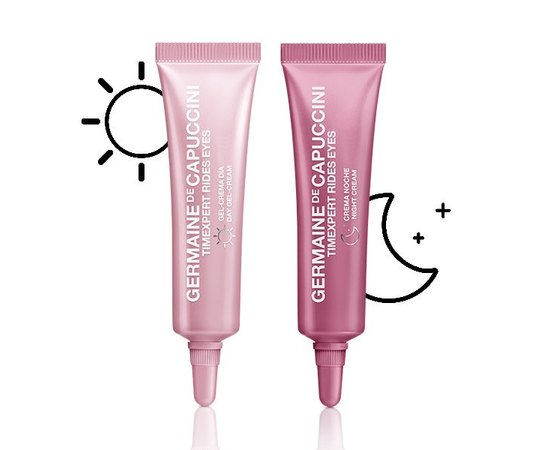 Корректирующий уход для век день + ночь Germaine de Capuccini TE Rides Eyes Contour Treatment Night & Day, 2x10 ml, изображение 2