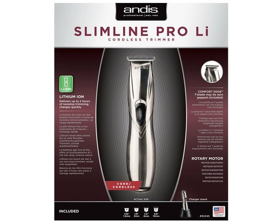 Машинка для окантовки триммер Andis SlimLine PRO D8 US Edition, изображение 4