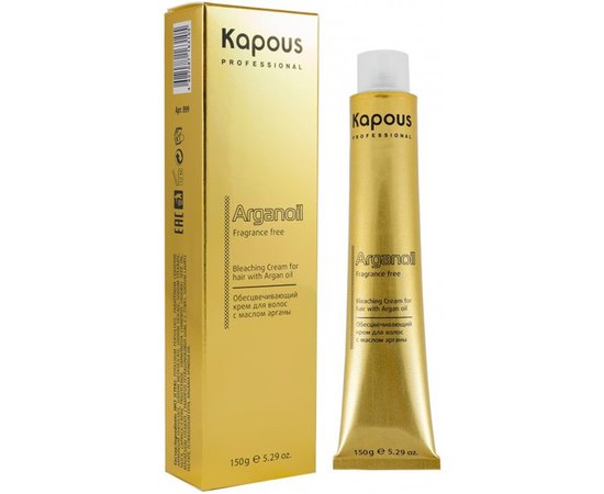 Обесцвечивающий крем для волос с маслом Арганы Kapous Professional Arganoil.