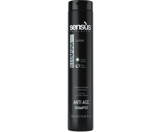 Шампунь тройного действия против желтизны волос для мужчин Sensus Anti-Age Shampoo, 250 ml