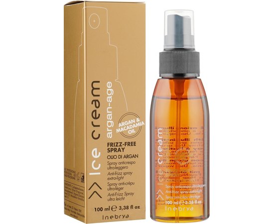 Спрей антифриз с маслами арганы и макадамии Inebrya Frizz-Free Spray, 100 ml, изображение 3