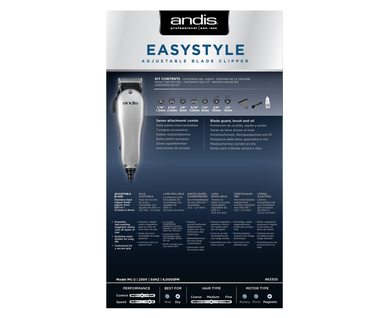 Машинка для стрижки волос Andis MC-2 EasyStyle AN 63305, изображение 5