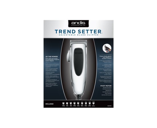 Машинка для стрижки волос Andis PM4 TrendSetter пивотная, 9 насадок, изображение 5