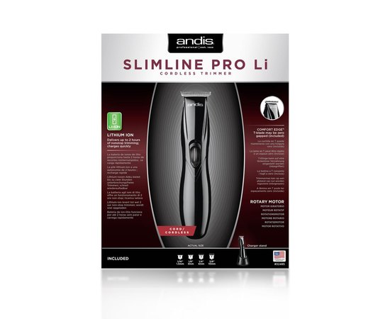 Andis D-8 Slimline Pro Li T-Blade AN 32475 Black US EDITION Тример, фото _ab__is.image_number.default