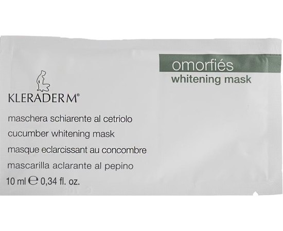 KLERADERM Cucumber whitening mask Отбеливающая маска «Огуречная» для всех типов