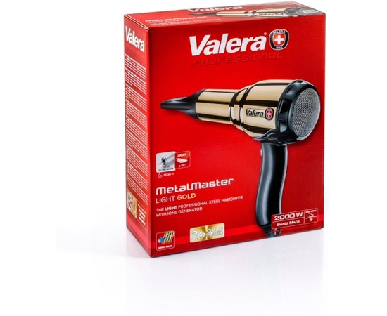 Valera Swiss Metal Master Light Gold Суперлегкий професійний фен з іонами, фото _ab__is.image_number.default