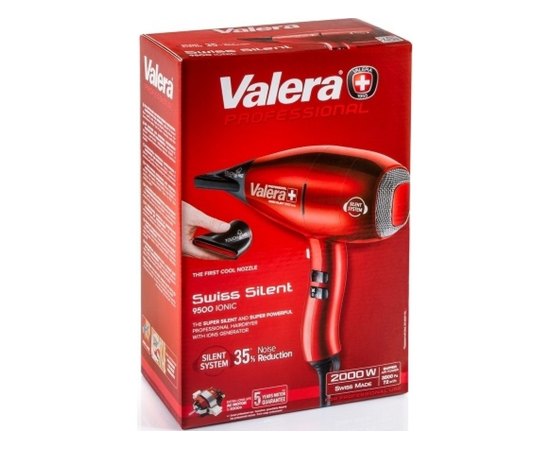 Valera Swiss SILENT 9500 Ionic Фен для волосся, ROTOCORD SX9500YRC, 2000. Вт red, фото _ab__is.image_number.default