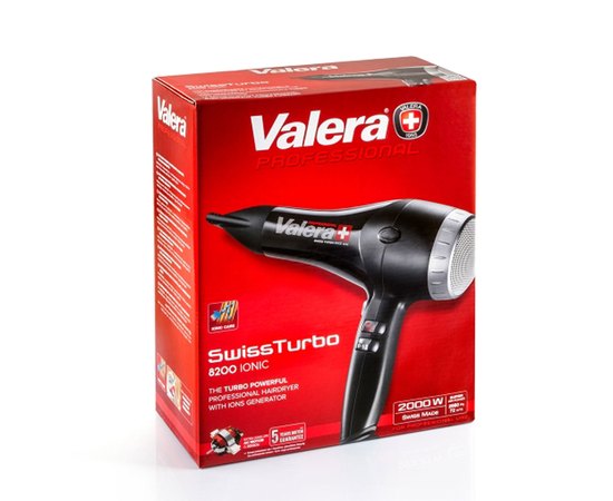 Valera Swiss Turbo 8200 Ionic Rotocord ST8200TRC Фен для волосся, 2000 Вт, фото _ab__is.image_number.default