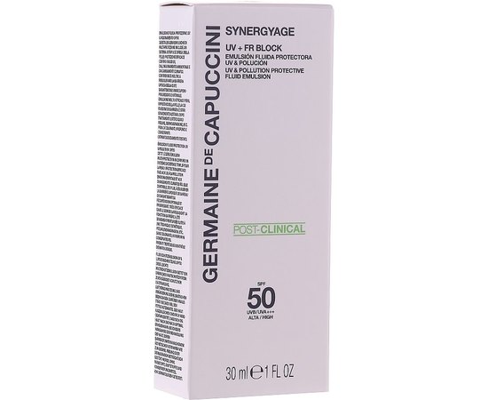 GERMAINE de CAPUCCINI Synergyage UV + FR Block Pollution Protective Fluid Emulsion SPF50 Мультизахисна емульсія для шкіри, 30 мл, фото _ab__is.image_number.default