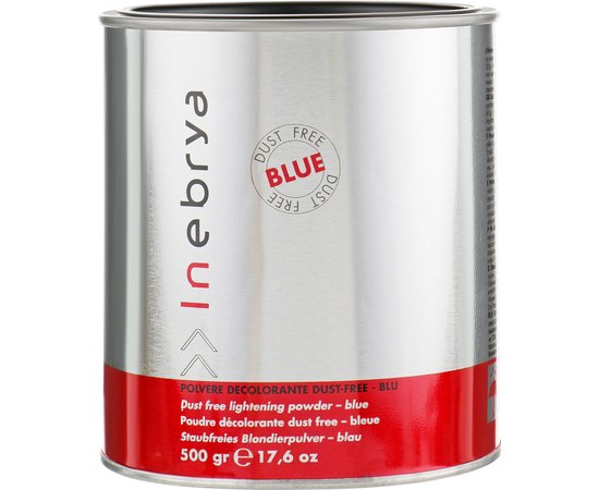 Освітлююча пудра синя Inebrya Dust Free Lightening Powder Blue, 500 g, фото 