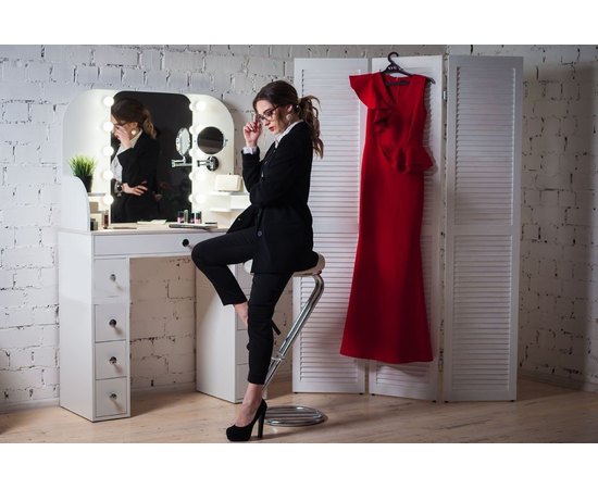 Рабочее место для визажиста  трюмо на 9 ящиков Markson М628-1, изображение 5