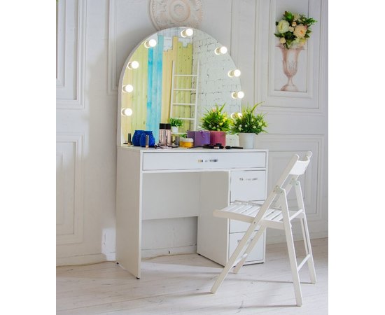 Стол для макияжа с полукруглым зеркалом и подсветкой Markson М627