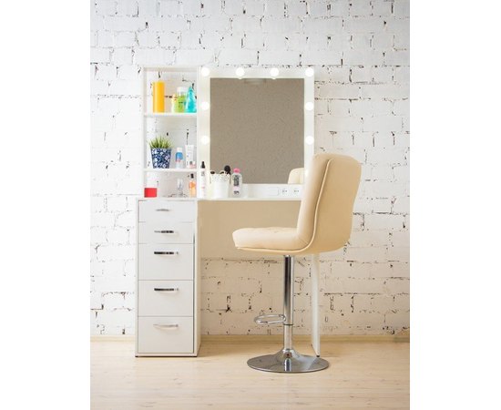 Визажное рабочее место на две тумбы с полками возле зеркала Markson М620, изображение 2