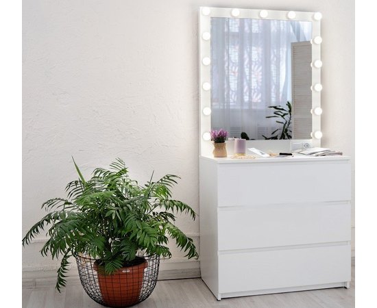 Зеркало с подсветкой парикмахерское с комодом Markson M625, изображение 3