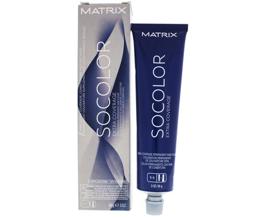 Стойкая крем-краска 100 % закрашивание седины Matrix Socolor Extra Coverage, 90 ml, изображение 4