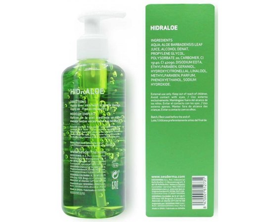 Гель для лица и тела Sesderma Hidraloe Aloe Gel, 250 ml + 250 ml, изображение 4