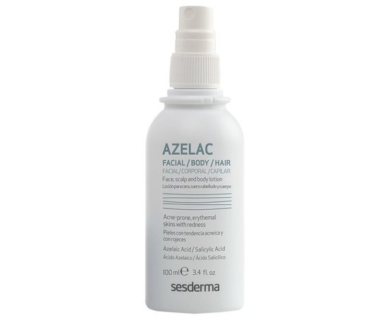 Sesderma Azelac Face Scalp and Body Lotion Лосьон для обличчя і тіла при розацеа, демодексі, акнe, 100 мл, фото _ab__is.image_number.default