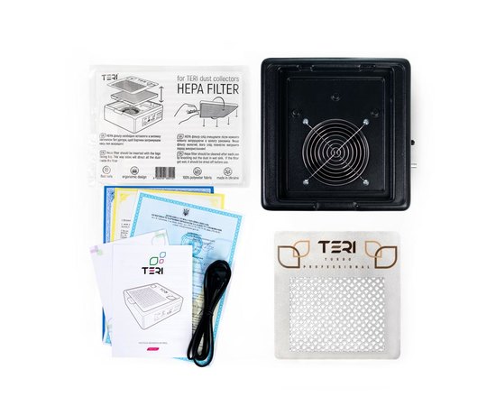 Професійна настільна манікюрна витяжка чорна з HEPA фільтром Turbo M Teri, фото _ab__is.image_number.default