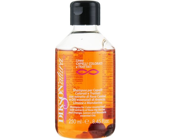 Шампунь для фарбованого волосся з екстрактом червоної шипшини Dikson Natura Shampoo Colorati, 250 ml, фото 