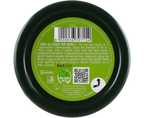 Воск для укладки на водной основе Dikson Every Green Water Wax, 100 ml, изображение 2