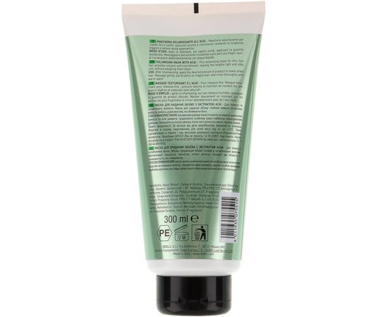Маска для придания объема с экстрактом асаи Brelil Numero Volumizing.